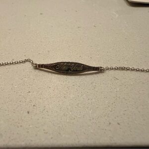 Catbird Silver New York Engraved Bar Bracelet - Silver